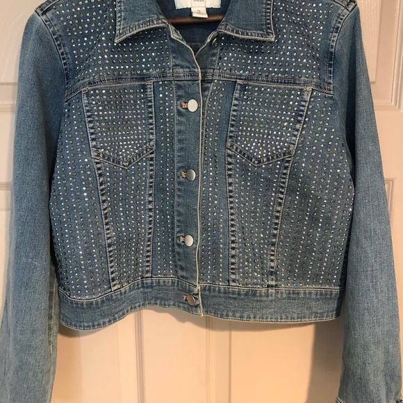 diamond studded jean jacket